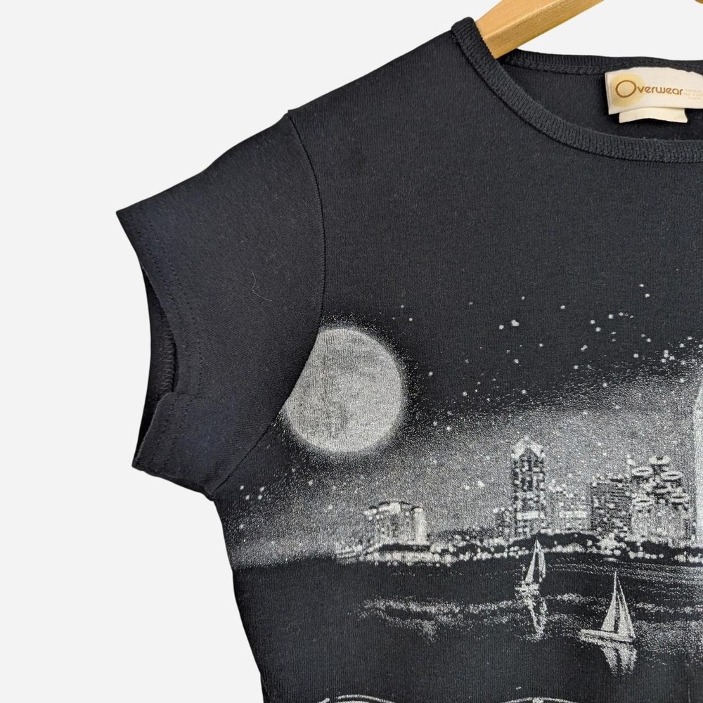 Vintage Overwear San Diego Skyline Graphic Tee Black Large - Picture 2 of 7
